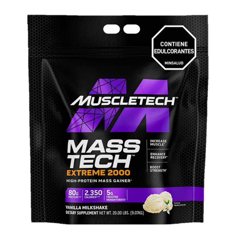 PROTEÍNA HIPERCALÓRICA + CREATINA MUSCLETECH  Mass Tech Extreme 2000 - 20Lb Vainilla