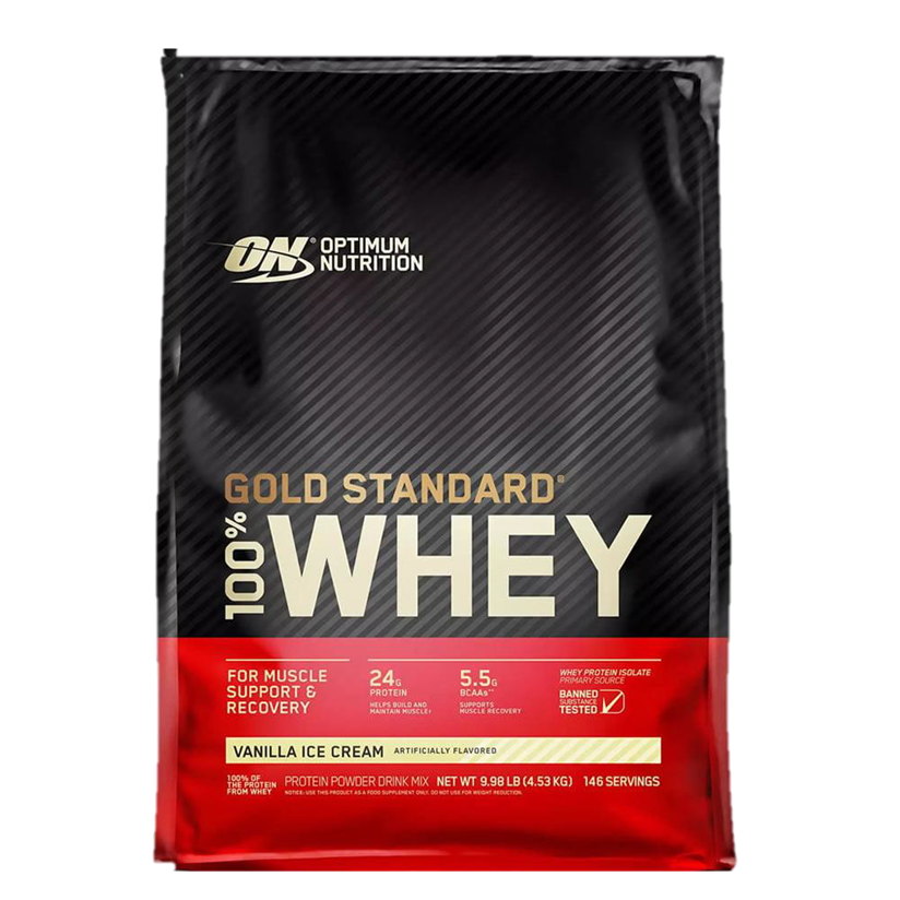 Proteína Gold Standard 100% Whey  -  9.98Lb 146 Servicios