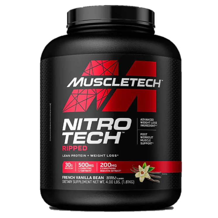 PROTEÍNA NitroTech Ripped MuscleTech - French Vanilla Bean 4Lb
