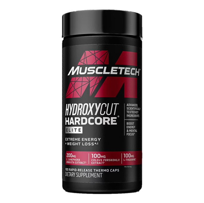 termogénico Hydroxycut Hardcore Elite MuscleTech 100 Caps - Energía y Pérdida de Peso