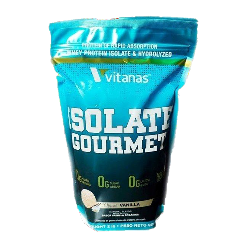PROTEÍNA Isolate Gourmet - Vainilla Orgánica 2Lb 27 Porciones 908 GR
