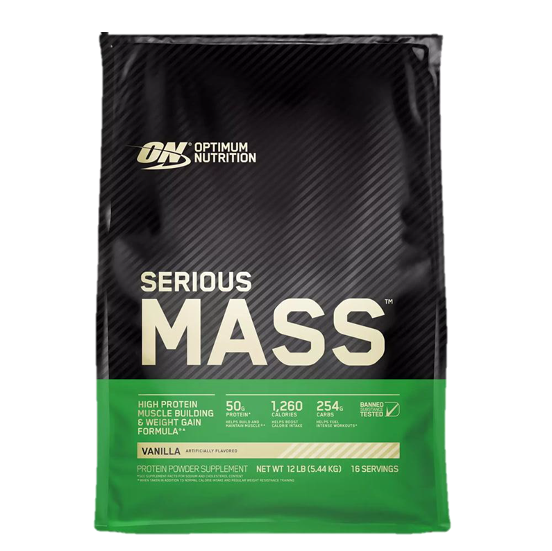PROTEÍNA HIPERCALÓRICA Serious Mass - Vanilla 12Lb / 16 Servicios